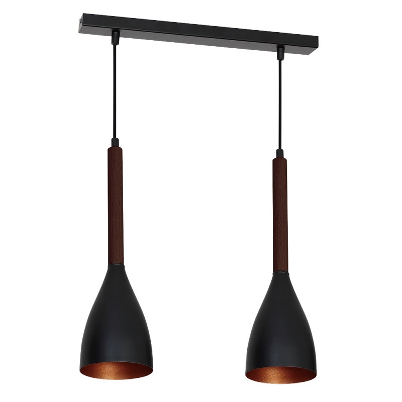 Lampa wisząca Luminex black-gold-wenge 9160