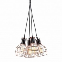 Lampa wisząca Italux MDM-2272/4 BK+COP