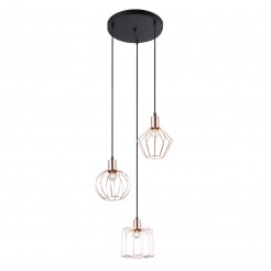 Lampa wisząca Italux MDM-3345-3 BK+COP