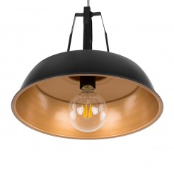 Lampa wisząca Italux MDM-3619/1M BK+GD