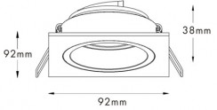 Oprawa downlight/oczko Zuma Line SQUARE WHITE 92703 WH