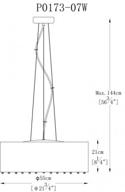 Lampa wisząca Zuma Line P0173-07W-F4B3