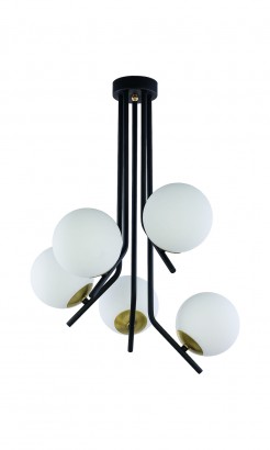 Lampa wisząca Jupiter 1733 CZARNY/MOSIĄDZ