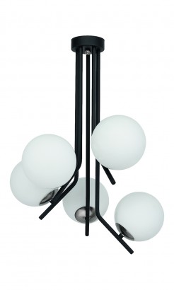 Lampa wisząca Jupiter 1737 CZARNY/NIKIEL