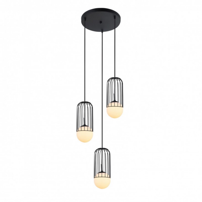 Lampa wisząca Italux MDM-3939/3 BK BLACK