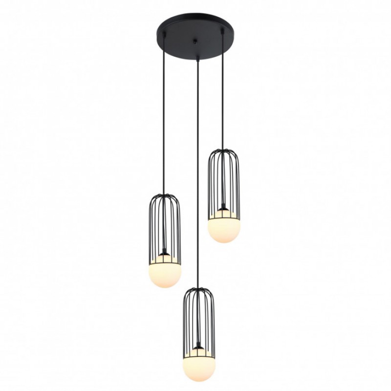 Lampa wisząca Italux MDM-3938/3 BK BLACK