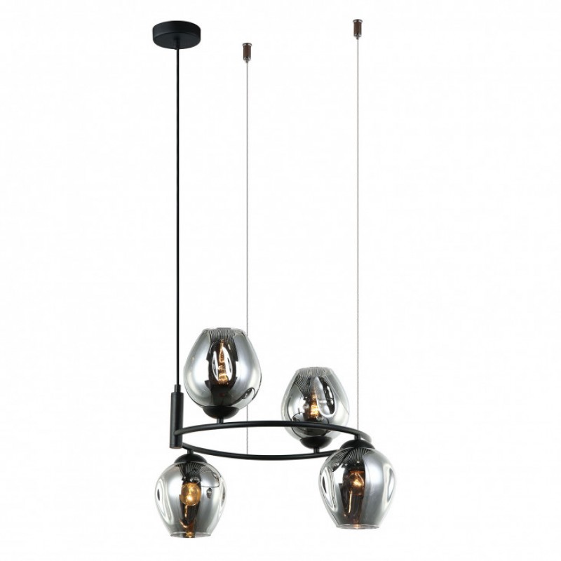 Lampa wisząca Italux MDM-4045-4 BK+SG