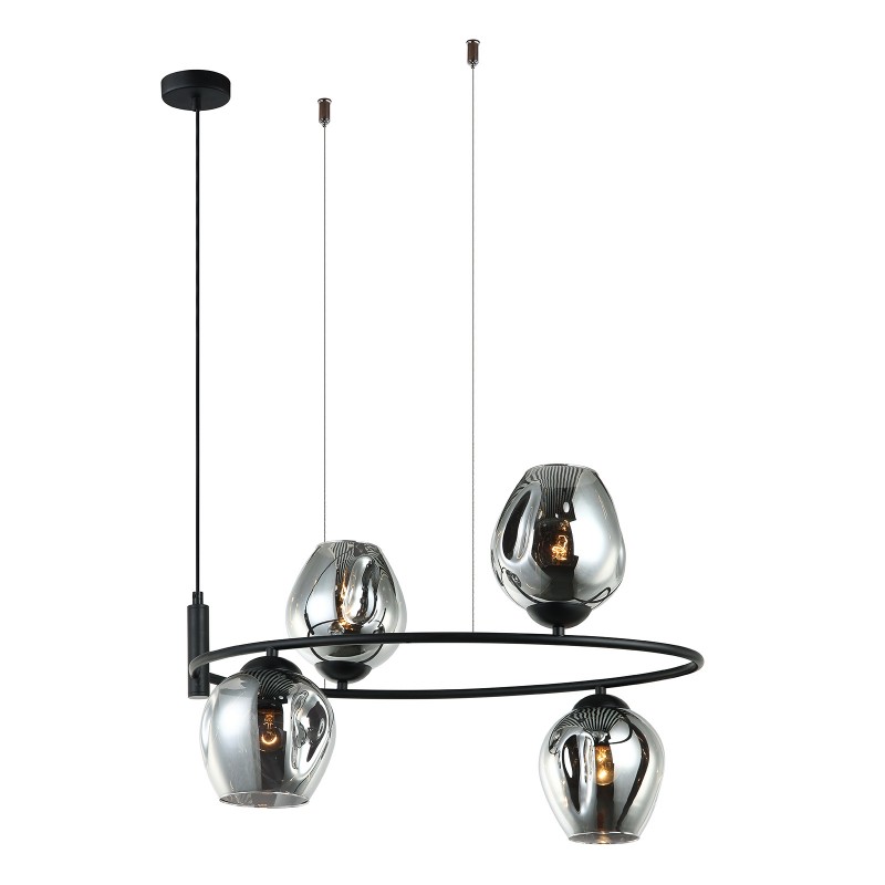 Lampa wisząca Italux MDM-4046-4 BK+SG