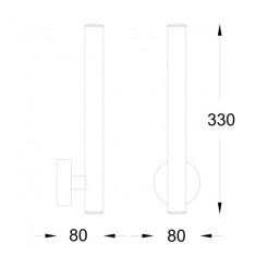 Kinkiet Zuma Line WALL WHITE  W0461-02B-S8S8