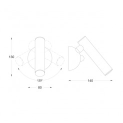 Kinkiet Zuma Line WALL GOLD W0461-01A-F7F7