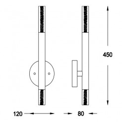 Kinkiet Zuma Line WALL WHITE W0461-02E-S8S8