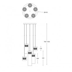 Lampa wisząca Zuma Line P0389-05D-F4AC