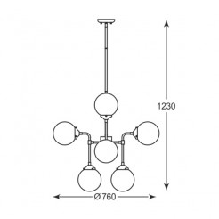 Żyrandol Zuma Line P0454-08D-SDAA