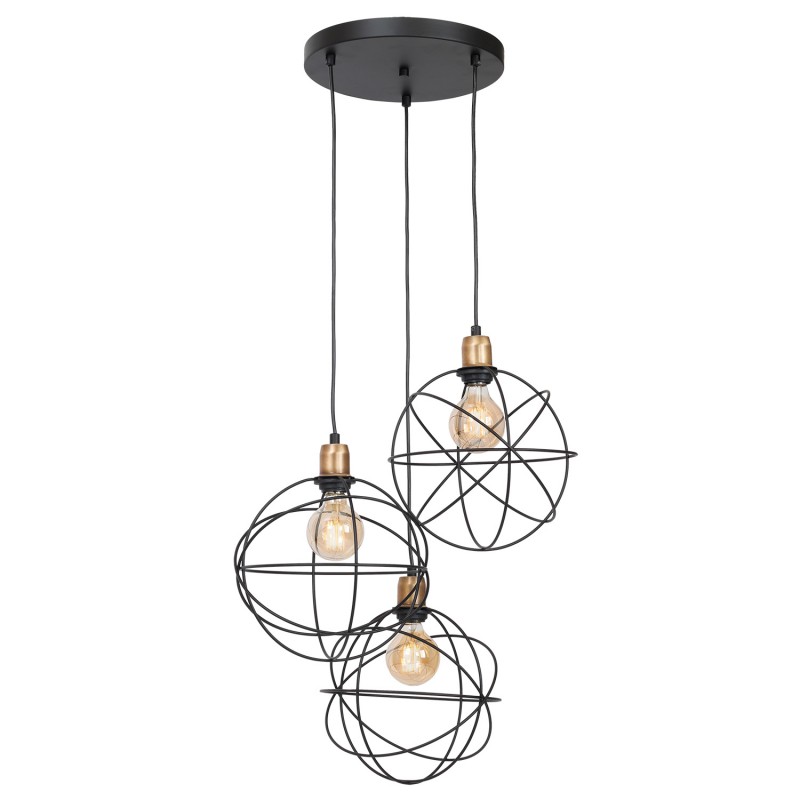 Żyrandol Luminex black/brass 957