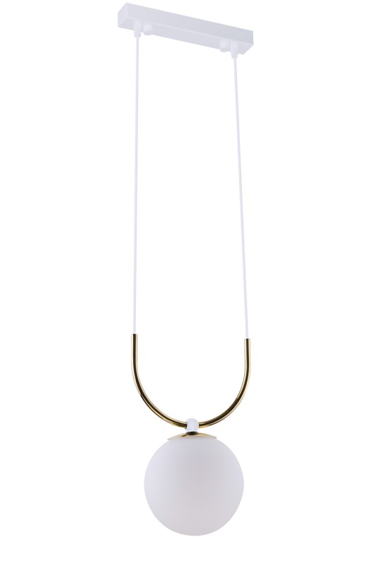 Lampa wisząca Amplex biało-złoty 8163