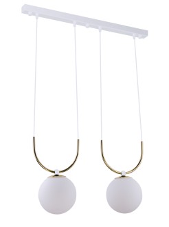 Lampa wisząca Amplex biało-złoty 8167