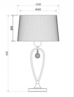 Lampka nocna/biurkowa/gabinet Zuma Line RLT93224-1B