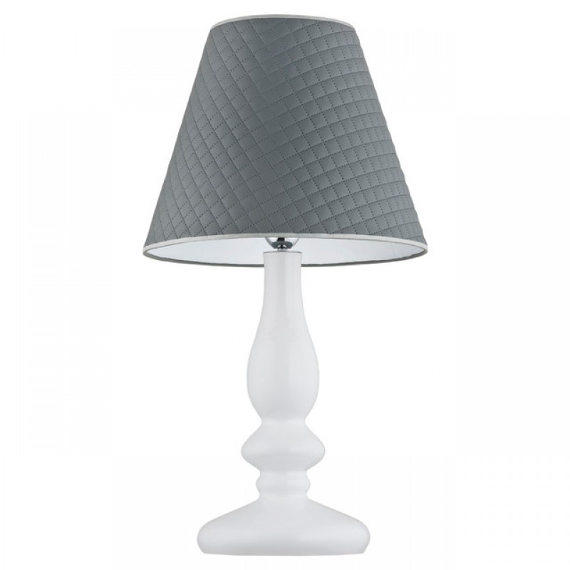 Lampka nocna/biurkowa/gabinet Argon opal/szary 3437