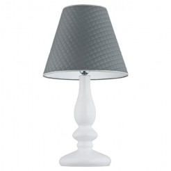 Lampka nocna/biurkowa/gabinet Argon opal/szary 3437