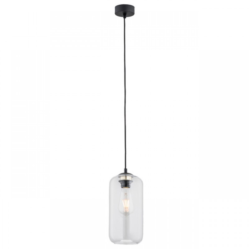 Lampa wisząca Argon 1 przezroczysty, czarny 4039