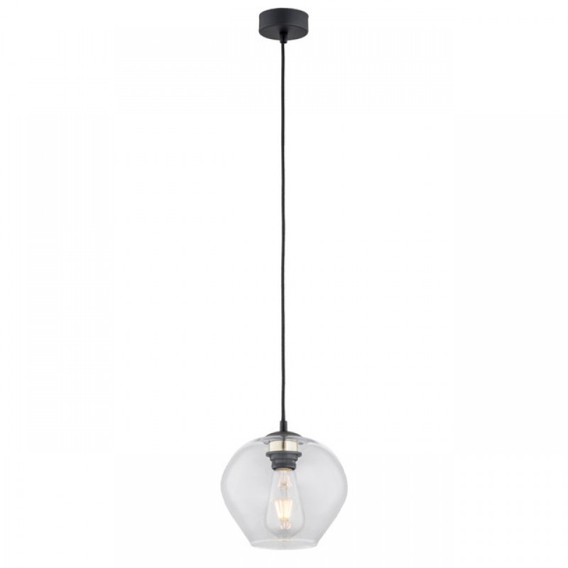 Lampa wisząca Argon 1 przezroczysty, czarny 4041