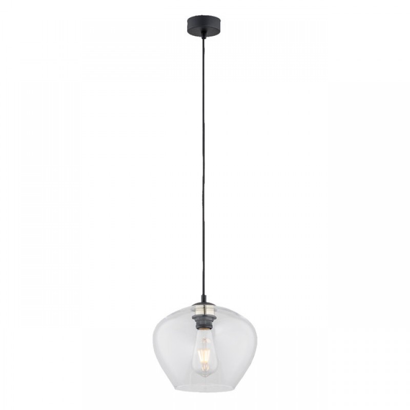 Lampa wisząca Argon 1 przezroczysty, czarny 4043