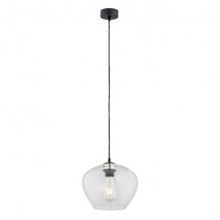 Lampa wisząca Argon 1 przezroczysty, czarny 4043