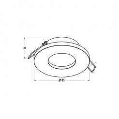 Oprawa downlight/oczko Zuma Line DL ARGU10-034 BLACK