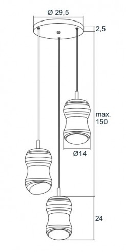 Lampa wisząca Argon 1356