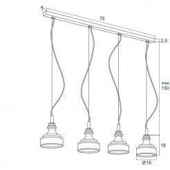 Lampa wisząca Argon 1650