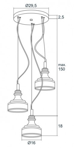 Lampa wisząca Argon 1355