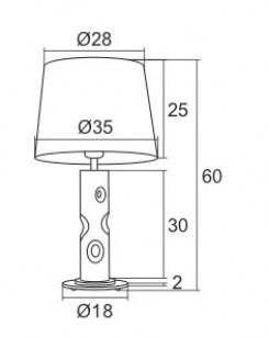 Lampka nocna/biurkowa/gabinet Argon 3843