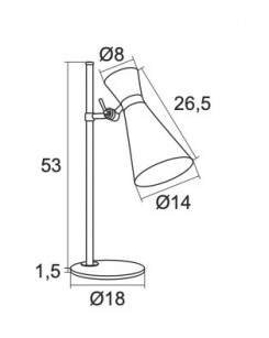 Lampka nocna/biurkowa/gabinet Argon 3890