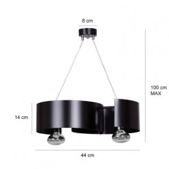 Lampa wisząca Emibig BLACK 284/2