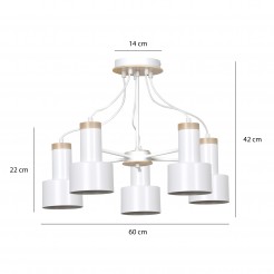 Lampa wisząca Emibig WHITE 731/5 