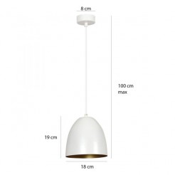 Lampa wisząca Emibig WHITE-GOLD 411/1