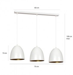 Lampa wisząca Emibig WHITE-GOLD 411/3