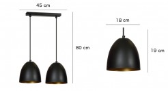 Lampa wisząca Emibig BLACK-GOLD 410/2 