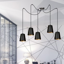 Lampa wisząca Emibig BLACK-GOLD 455/5 