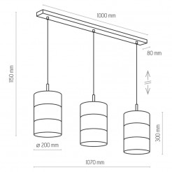 Lampa wisząca TK Lighting BLACK 3215