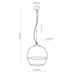 Lampa wisząca TK Lighting BURSZTYN 3342