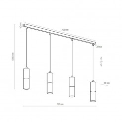 Lampa wisząca TK Lighting BLACK 4367