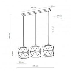 Lampa wisząca TK Lighting BLACK /GOLD 1044