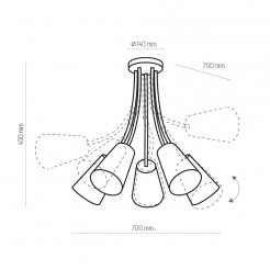 Żyrandol TK Lighting SILVER 3242