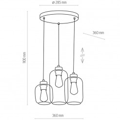 MARCO SILVER LAMPA WISZĄCA 3 PŁ 3357