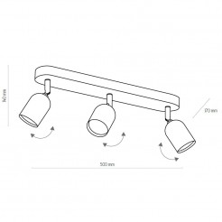 Plafon TK Lighting GRAFIT/CHROM 3304