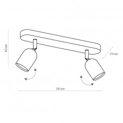 Plafon TK Lighting BLACK/GOLD 3303