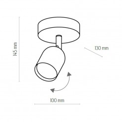 Plafon TK Lighting BLACK/CHROM 3298