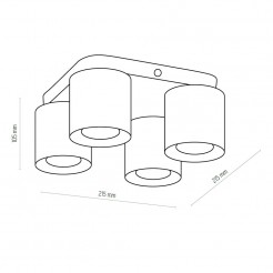 Plafon TK Lighting BLACK 3412