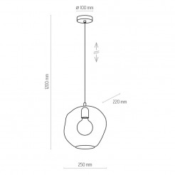 Lampa wisząca TK Lighting 3369 GRAFIT